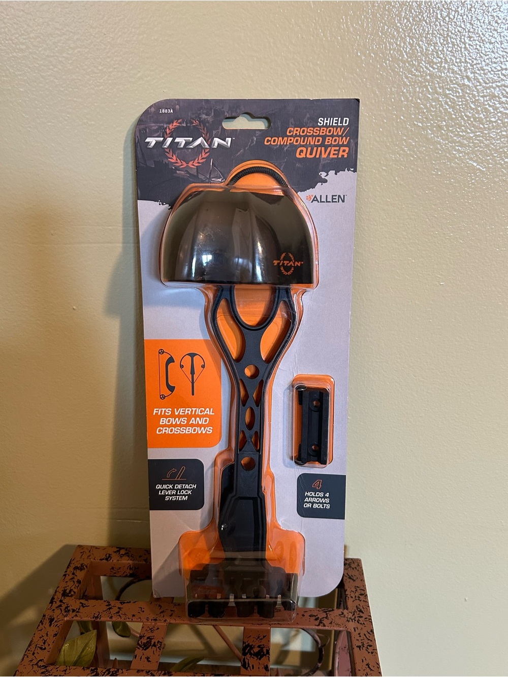 Titan Shield Crossbow/Compound Bow Quiver - Black with Orange Accents